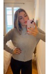 Pull Zip gris
