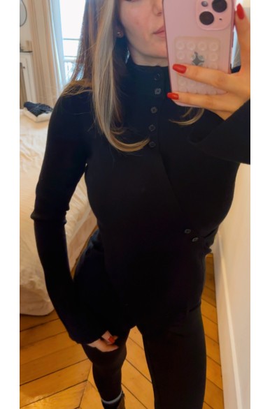 Pull asymétrique manche longue