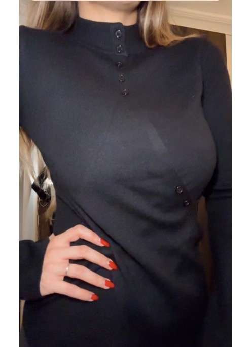 Pull asymétrique manche longue