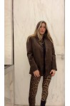 Veste façon daim choco