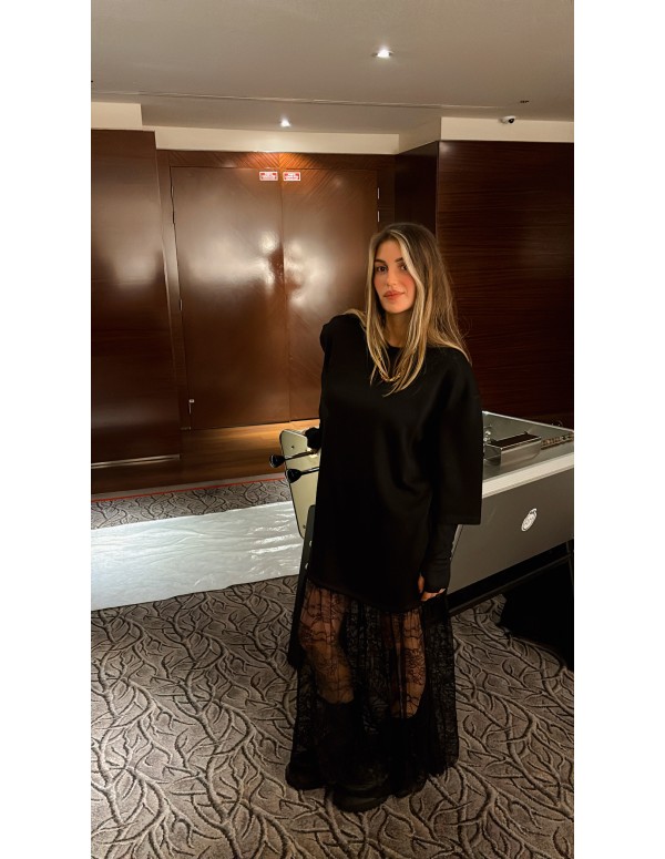 Robe longue dentelle