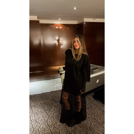 Robe longue dentelle