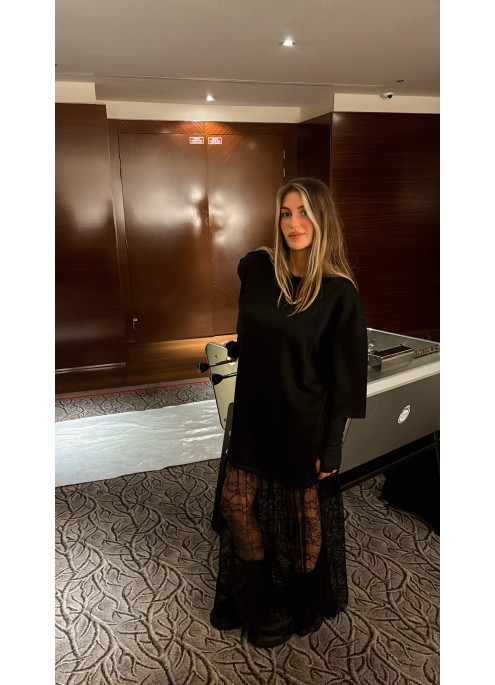 Robe longue dentelle