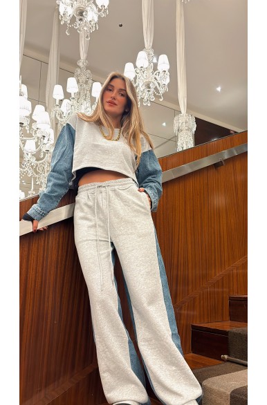 Ensemble Jogging-Jean gris