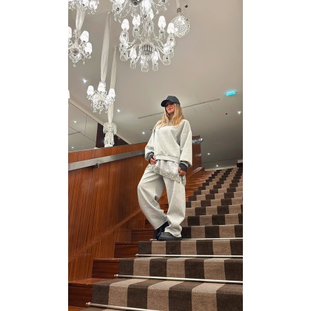 Ensemble jogging dentelle oversize