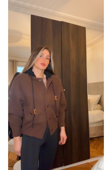 VESTE A CAPUCHE CHOCO